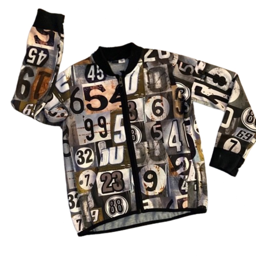 Molo Jacket Kids Soft Shell Jacket Numbers Bomber Ulas Zipper Closure Front